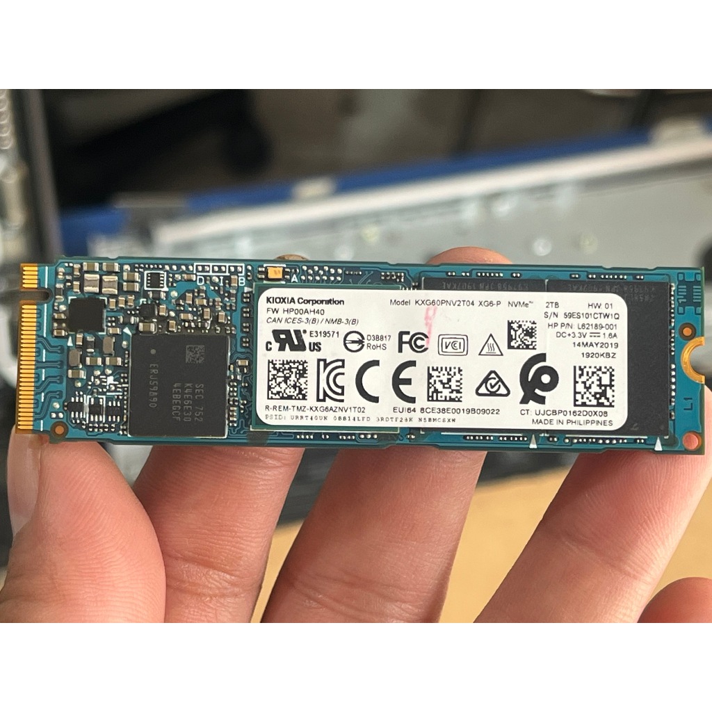 Bán SSD Nvme 2T 2000GB có Dram  XG6-P M.2 2280 PCIe Gen3x 4 KXG60PNV2T04 Sức khỏe 100% , dùng 2 3 ng