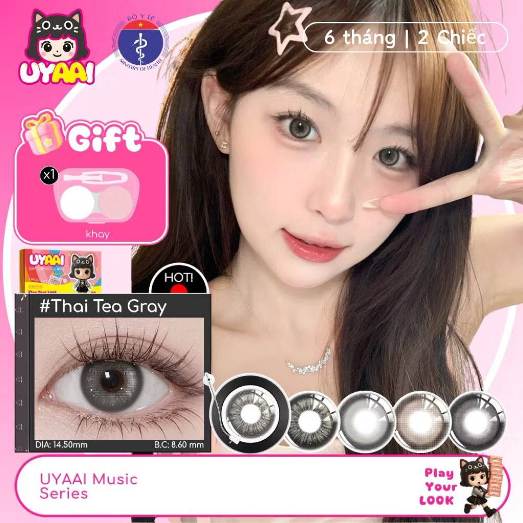 [HOẢ TỐC HCM]UYAAI THAI TEA SERIES – LENS 6 THÁNG