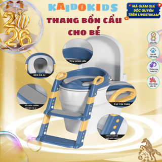 Thang Bô Vệ Sinh Kèm Bệ Lót Thu Nhỏ Bồn Cầu Có Tay Vịn Gấp Gọn An Toàn Cho Bé Yêu