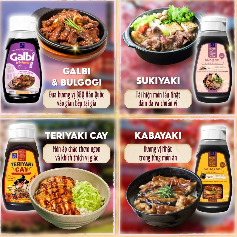 Nước Sốt Nhật Bản Dashi Lab Sukiyski - Kabayaki - Shira Dashi - Galbi Dùng Nấu Đồ Ăn Dặm Cho Bé Từ 1