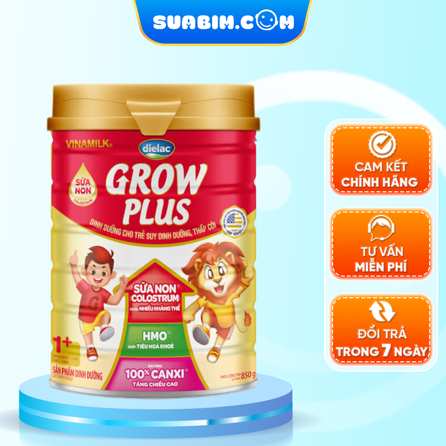 Sữa Dielac Grow Plus 1+, 2+, 850g