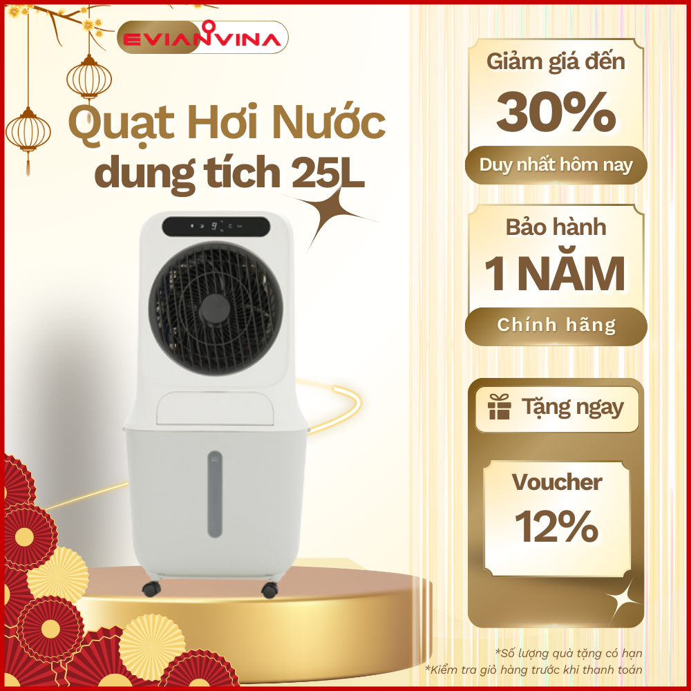 Quạt Điều Hòa Không Khí Bằng Hơi Nước Unimax UMI-3081LAC Công suất 90W Dung tích 25L 4 gel đá khô BH