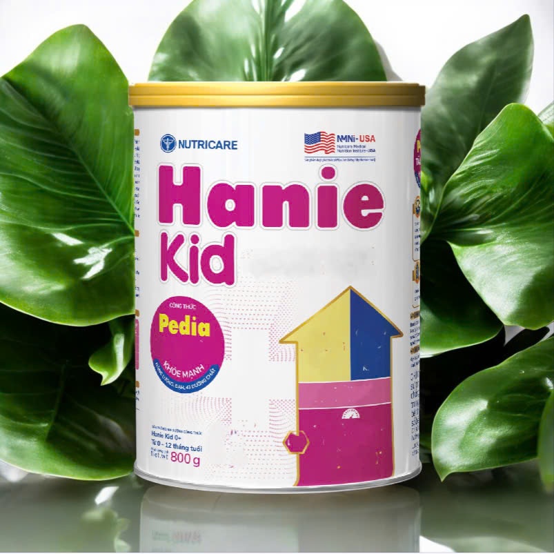 Sữa Bột Hanie Kid 2+ 850gr - Dinh Dưỡng Cho Trẻ Biếng Ăn - Hỗ Trợ Bé Tăng Cân Cao Khỏe