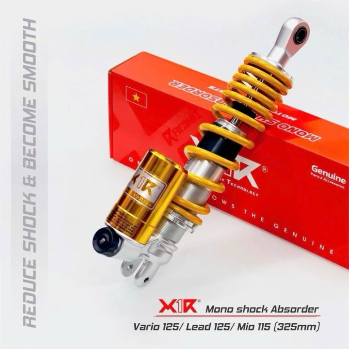 Phuộc X1r cho xe Vario/ Click/ Vision/ Sh mode/ Lead - bình dầu dưới