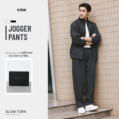 Quần Jogger Nam KRIK Form Harem Chất Liệu Nỉ Co Giãn Trẻ Trung JG7541