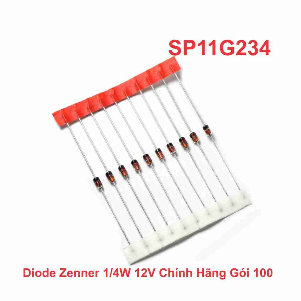 Diode Zenner 1/4W 12V Chính Hãng Gói 100