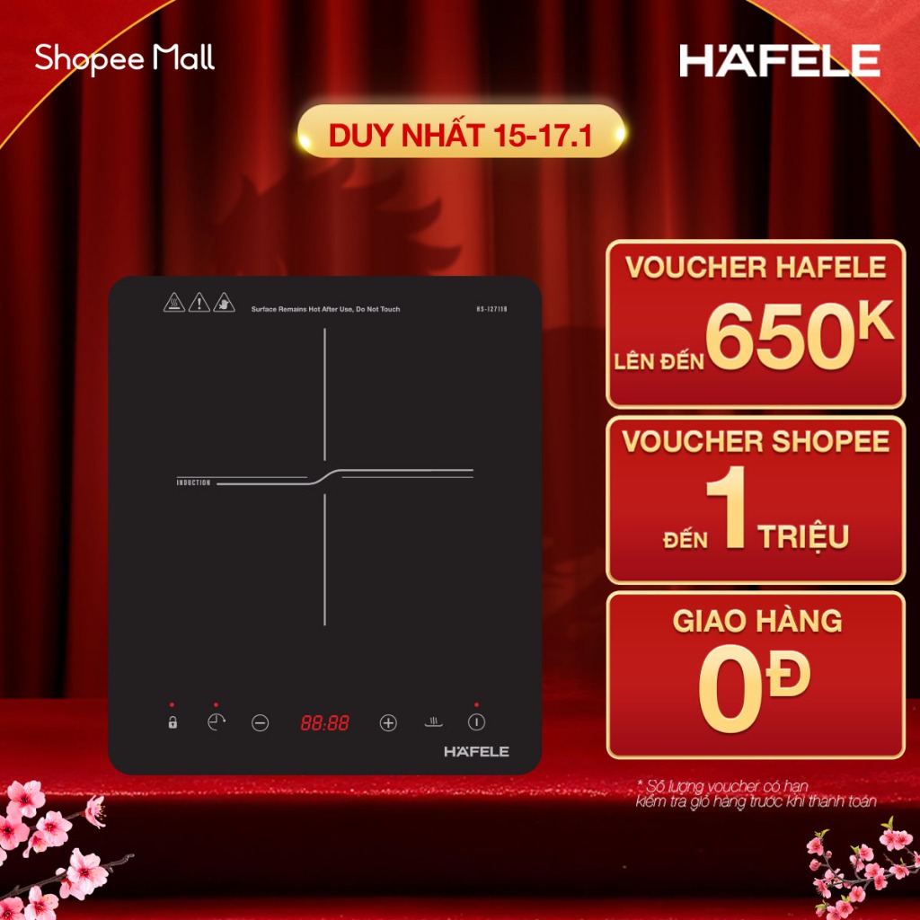 [NEW] [Tặng kèm nồi Inox] Bếp từ đơn Hafele HS-I2711B 536.61.890