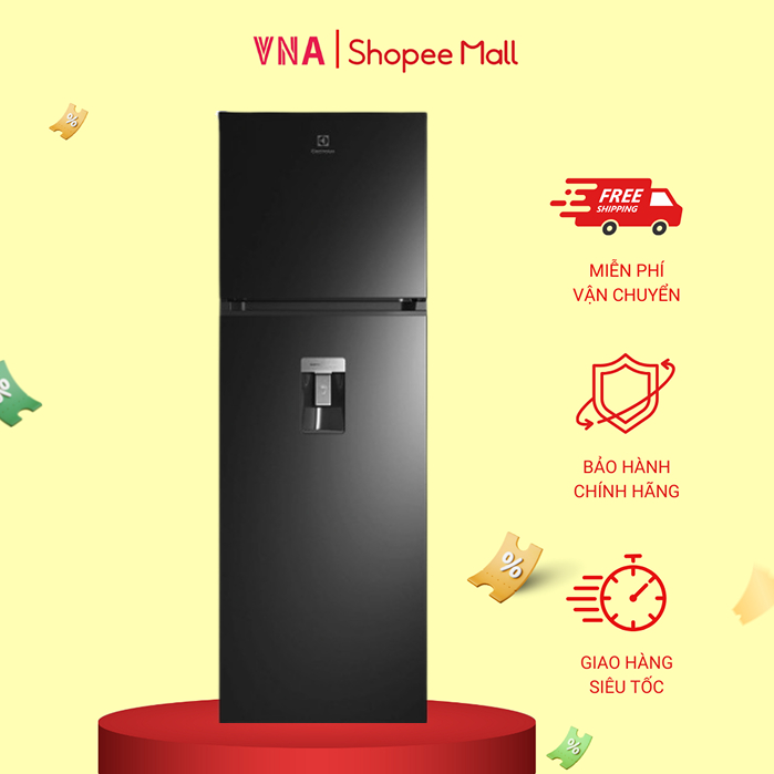 Tủ lạnh Electrolux Inverter 341 lít ETB3760M-H - Làm đá tự động - Ngăn đông mềm - Lấy nước ngoài