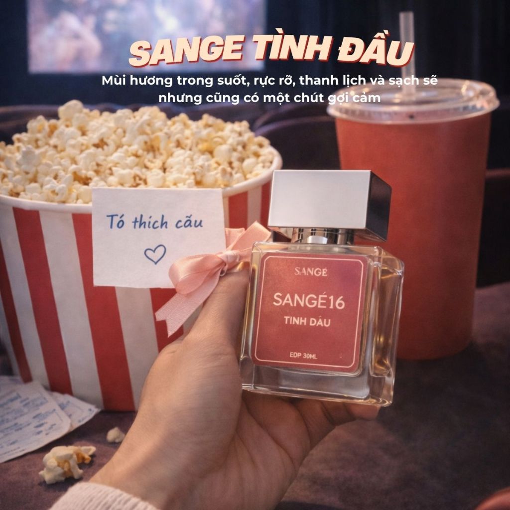 Nước Hoa Nữ SANGÉ16 Tình Đầu 30ml EDP – Hương Ngọt Ngào Em Bé, Thơm Lâu 24h