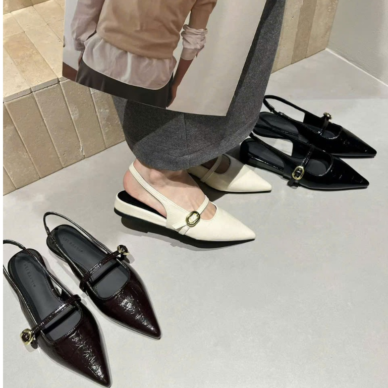 Sandal bệt nữ mũi nhọn 5592-126 fulbox - HACHI SHOES