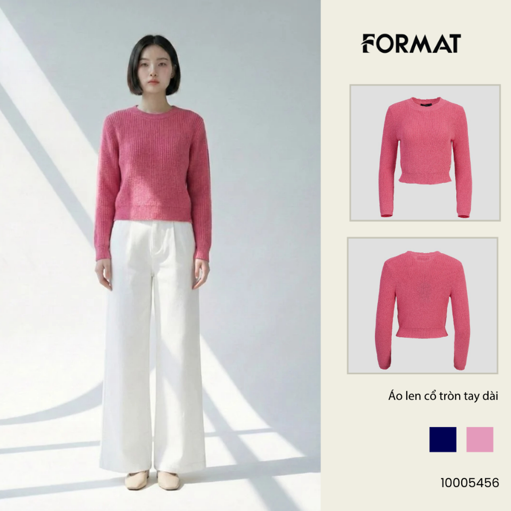 Áo len nữ Format 10005456 - Thiết kế đơn giản tinh tế phù hợp phong cách thời trang nữ tính