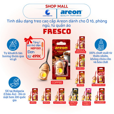 [HỎA TỐC] Tinh dầu dạng treo dành cho ô tô cao cấp Areon Fresco - Nhiều hương lựa chọn - Lọ 4mL