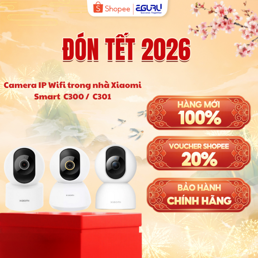 Camera IP Wifi trong nhà Xiaomi Smart C200 / C300 /  C301 / C400 - 2MP / 3MP / 4MP - Bản quốc tế