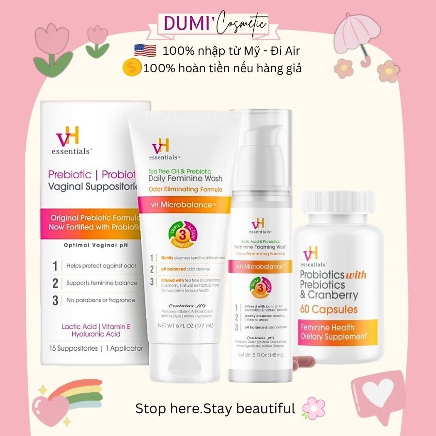 Bộ phụ khoa làm sạch nhẹ nhàng VH essentials