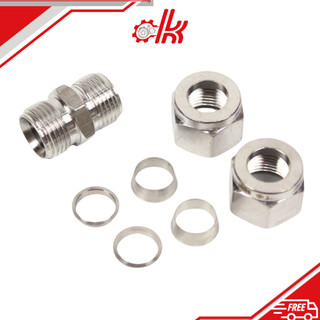 Nối thẳng 2 đầu hạt bắp Inox - Cút nối nhanh 2 đầu ống hơi khí nén Inox 304 - Siết hạt bắp Inox