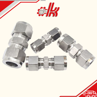 Nối thẳng 2 đầu hạt bắp Inox - Cút nối nhanh 2 đầu ống hơi khí nén Inox 304 - Siết hạt bắp Inox