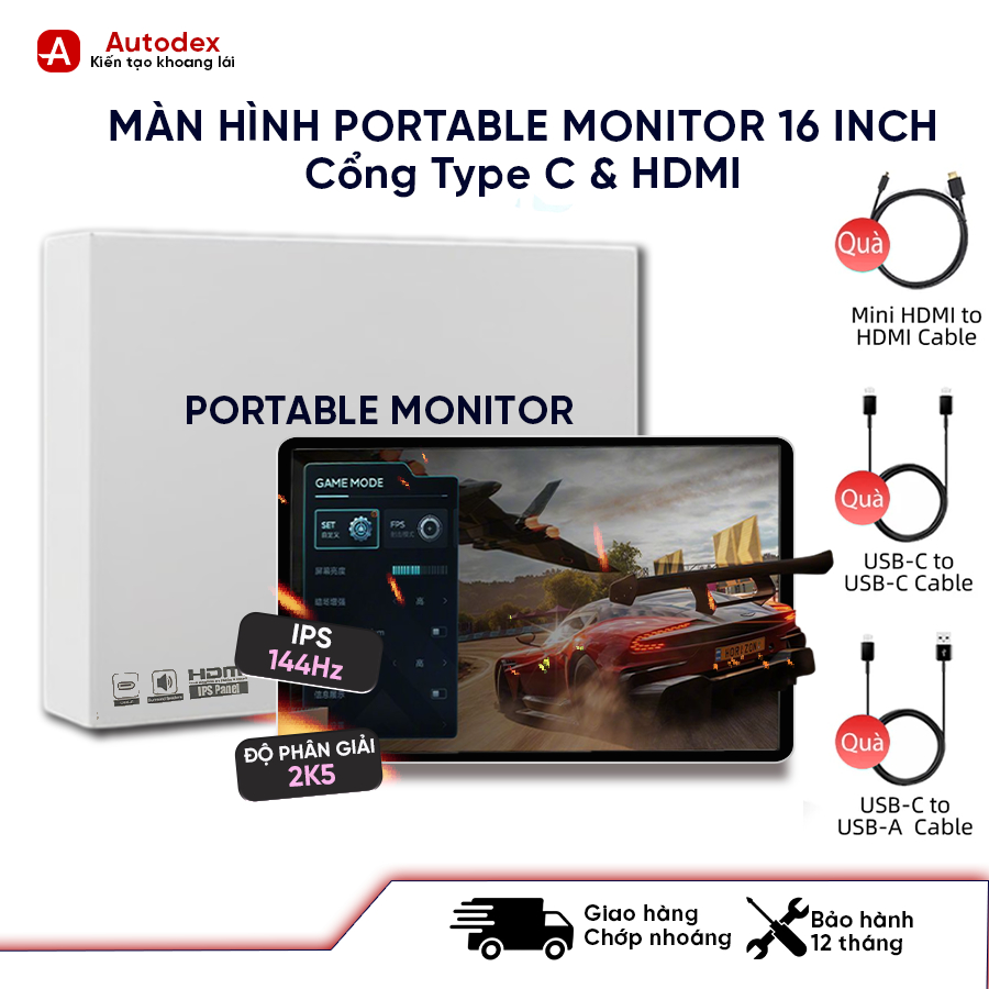 Màn hình di động Portable Monitor 16inch - IPS 144Hz - 2K5