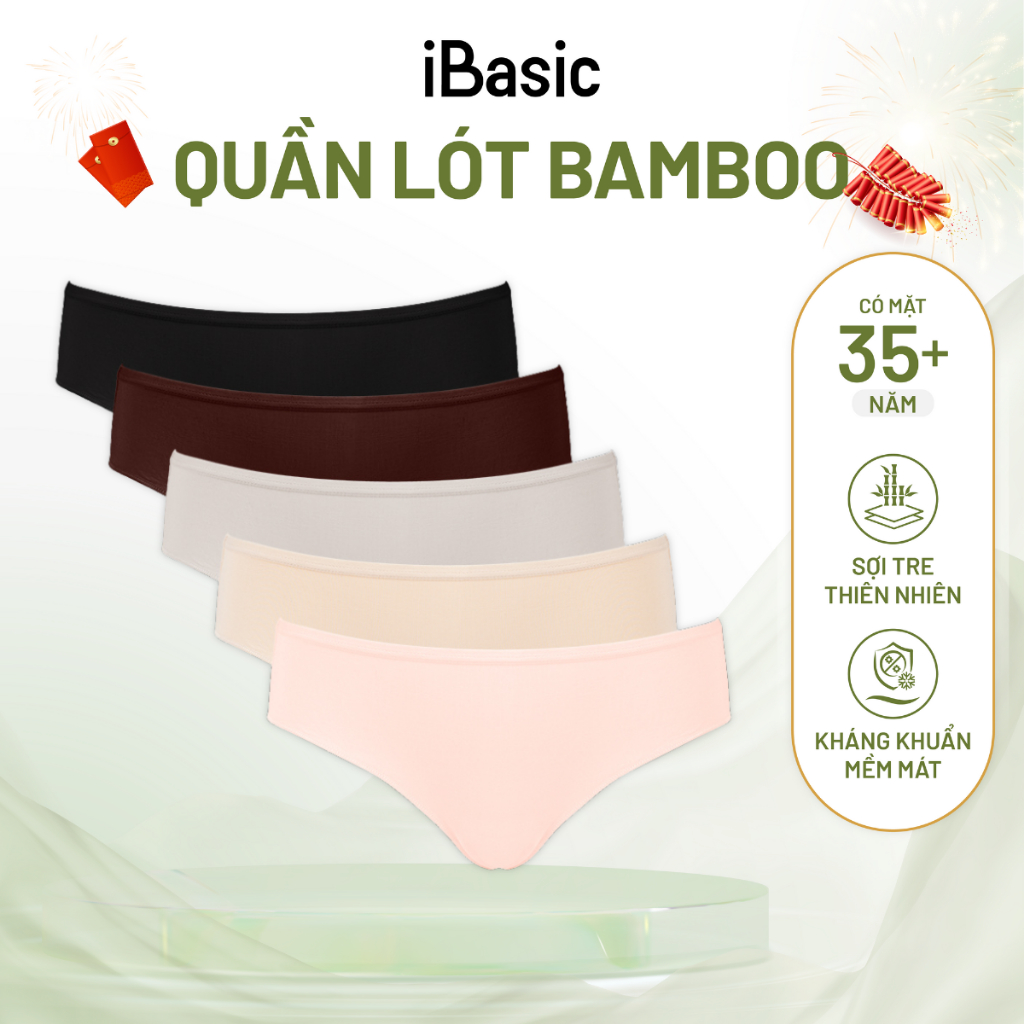 Combo 5 Quần lót nữ iBasic bamboo bikini iBasic PANW002