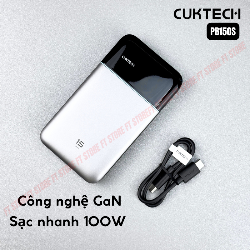 Pin dự phòng Cuktech 15 Air Power Bank PB150S 15.000mAh Thiết kế siêu mỏng nhẹ, màn hình tiện lợi | BigBuy360 - bigbuy360.vn