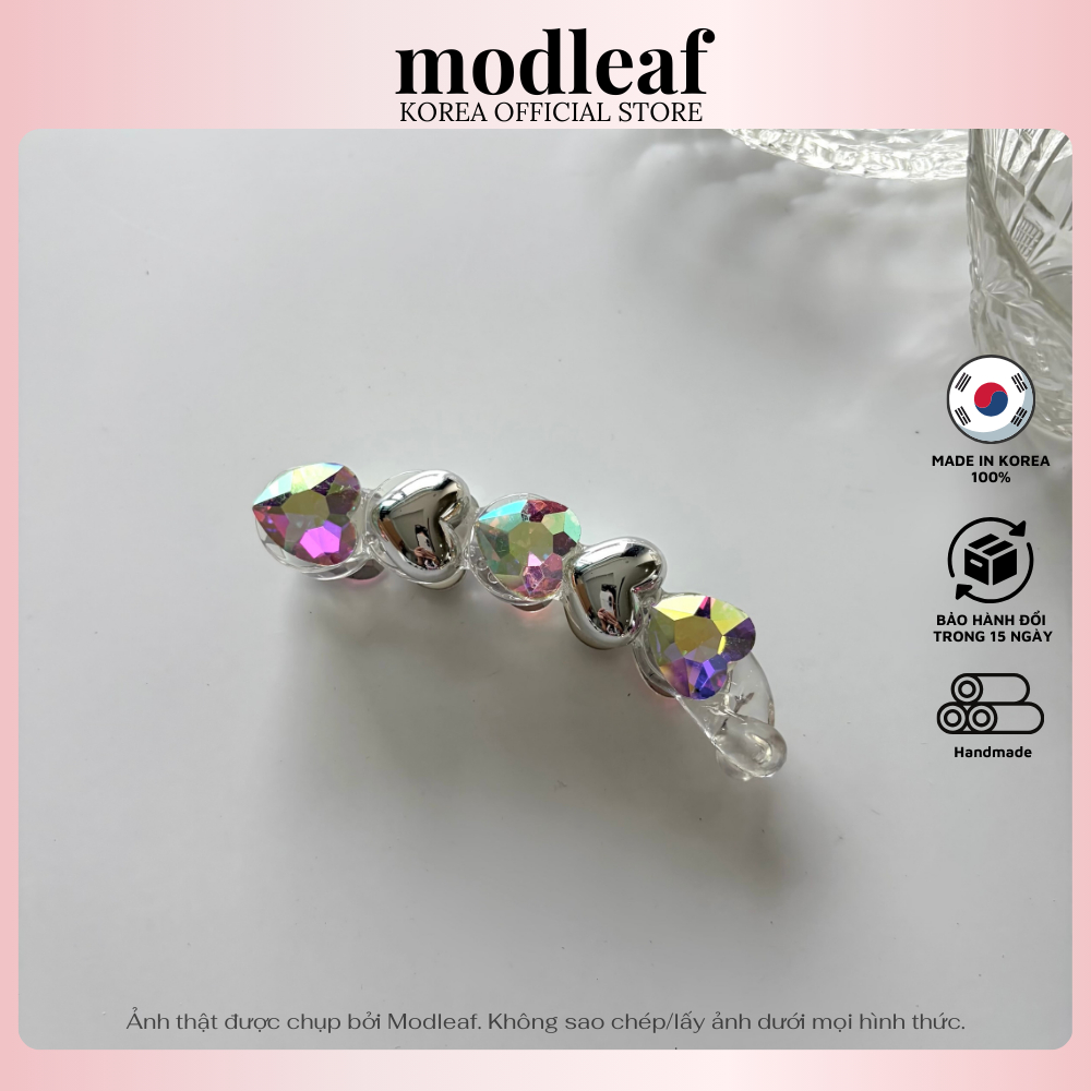 Kẹp tóc dọc dáng kẹp chuối lấp lánh Modleaf Banana Clip Hàn Quốc