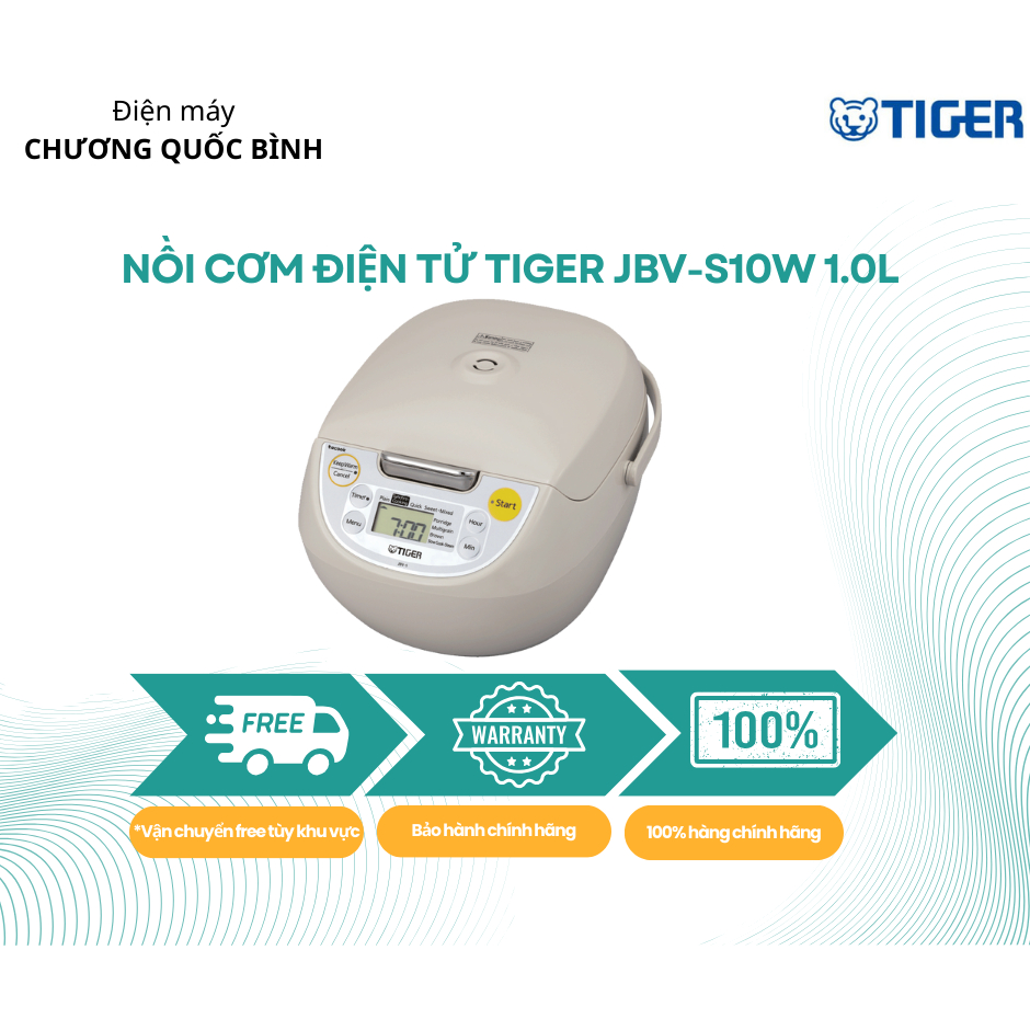 Nồi cơm điện tử Tiger JBV-S10W 1.0L
