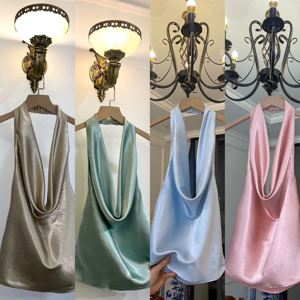 (Sẵn Hoả tốc) Áo Cổ Đổ Madeline Top Lụa Tô Châu Mặc 2 kiểu Siêu Xinh - Babiche Attire | BigBuy360 - bigbuy360.vn
