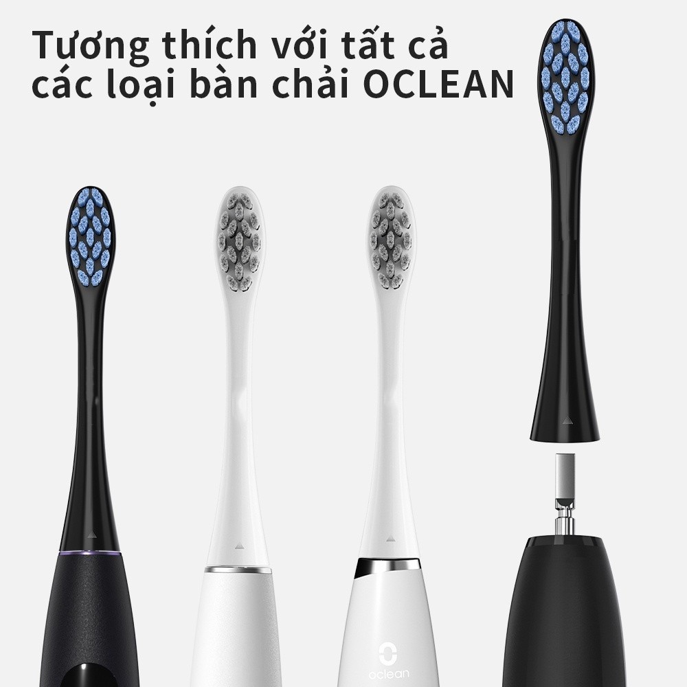 Sét bộ 5 đầu Oclean bàn chải thay thế Cho máy đánh răng điện Oclean lông vừa an toàn cho răng nướu