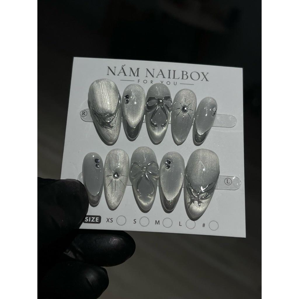 M107 Nailbox thiết kế mắt mèo kết hợp vẽ nổi