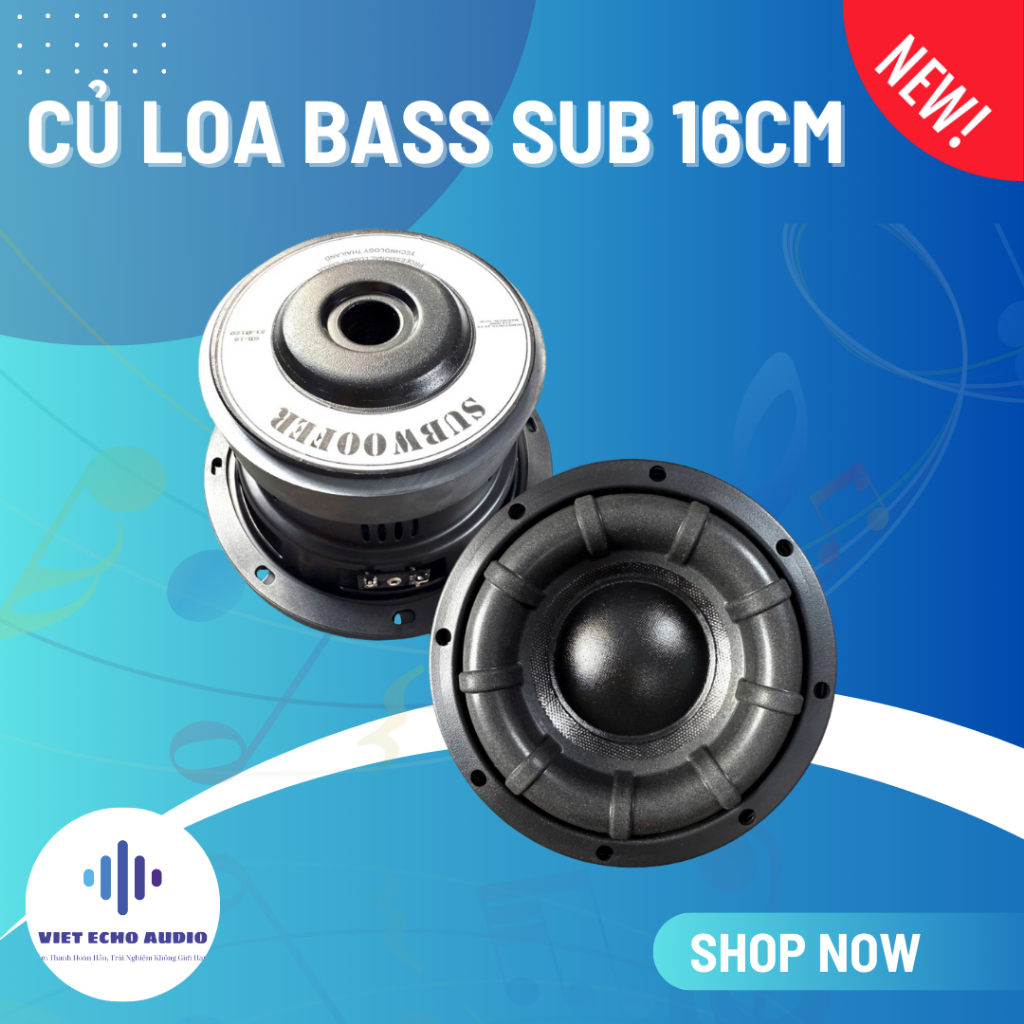 Củ Loa Bass Sub 16cm DV6125D – Coil 51mm, Từ 120mm | Dual Coil 4Ω+4Ω, Công Suất 300W – Hàng Nhập Khẩ