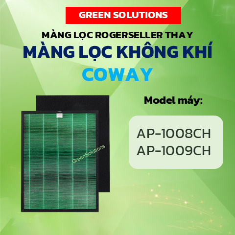 Màng Lọc Rogerseller® tương thích Màng Lọc Không Khí Coway AP-1008CH, AP-1009CH, Màng lọc Hepa Coway