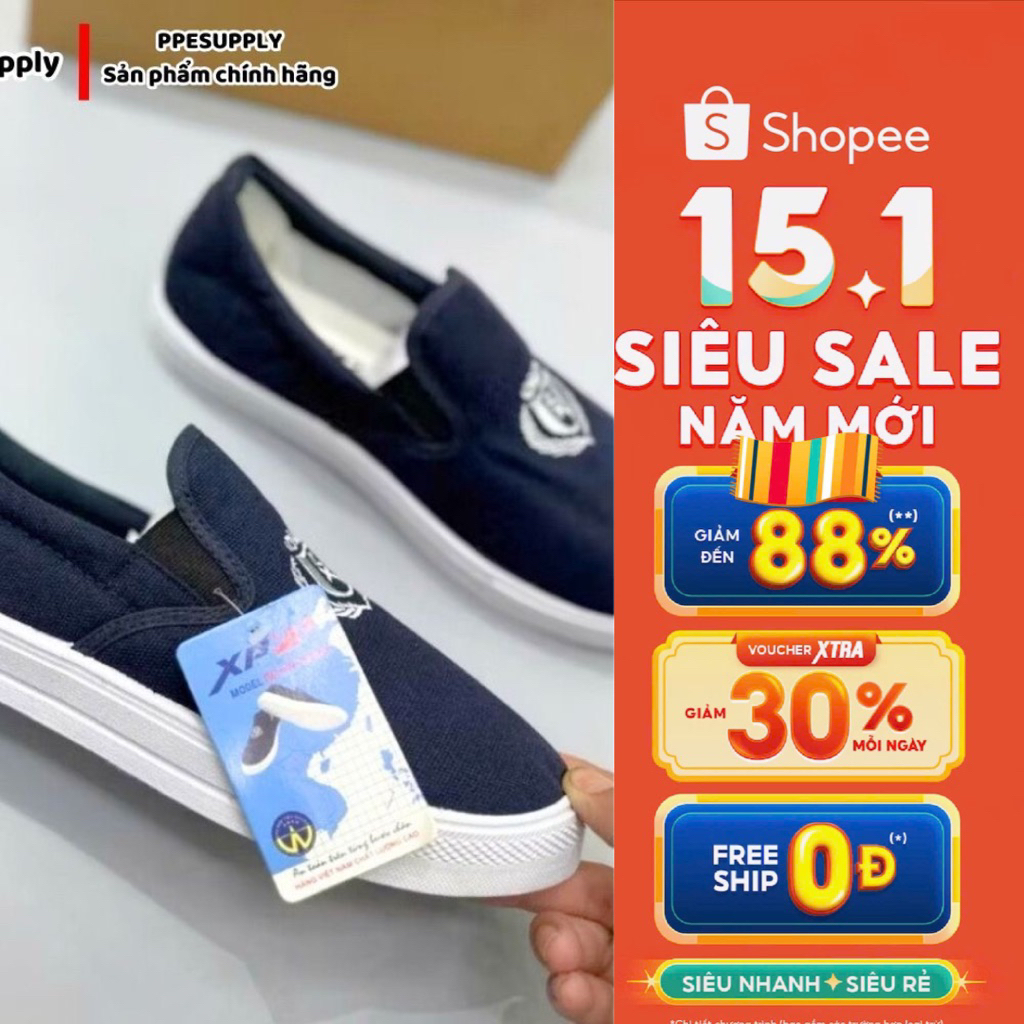 [GIÁ SỈ🔥] Giày Vải Nam Nữ Xỏ Chân XP – Đi Bộ, Thể Dục| Giày Bảo Hộ Công Nhân, Êm Chân, Chống Trượt