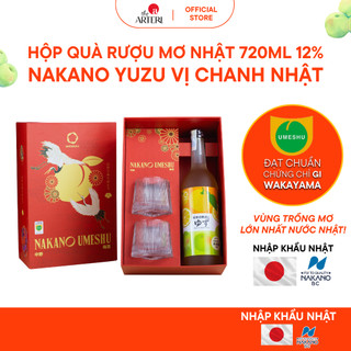 Hộp Quà Rượu Mơ Nhật Bản Nakano BC Umeshu Yuzu Vị Chanh Nhật 12% 720ml 