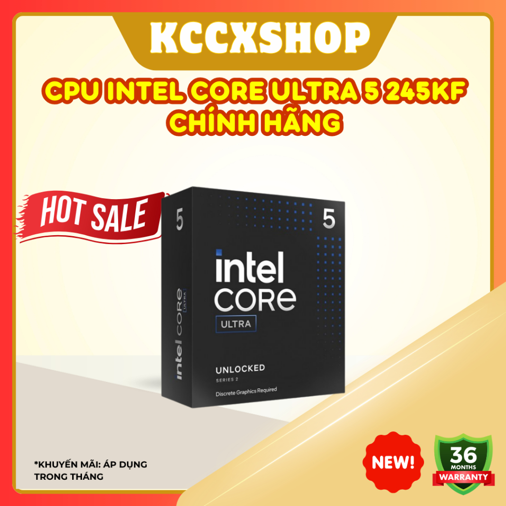 CPU Intel Core Ultra 5 245KF Chính Hãng – Hiệu năng cao, tối ưu gaming & đồ họa thế hệ mới