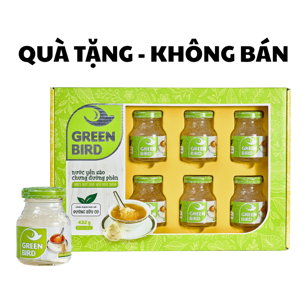 [QUÀ TẶNG - KHÔNG BÁN] Hộp quà 6 hũ Green Bird Đường phèn - 72g [GIFT]