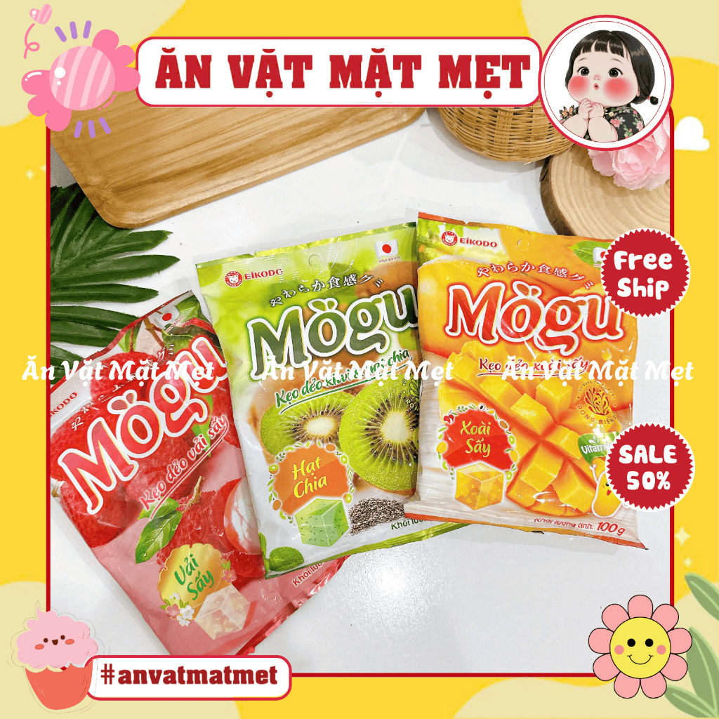 Kẹo Dẻo Mogu Eikodo vị trái cây tươi mát, Kẹo Eikodo Nhật Bản hot nhất