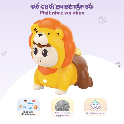 Đồ chơi em bé tập bò, kích thích bé tập bò, có phát nhạc vui nhộn,Toyshouse