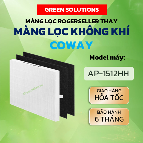 Màng Lọc Rogerseller®Tương Thích Màng Lọc Không Khí Coway AP-1512HH, màng Hepa Coway, bộ lọc không k
