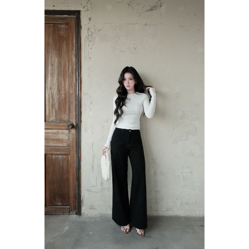 Áo thun nữ dài tay cổ tròn GILLEE chất thun giấy co giãn thoải mái vận động, ôm body tôn dáng FAT096 | BigBuy360 - bigbuy360.vn