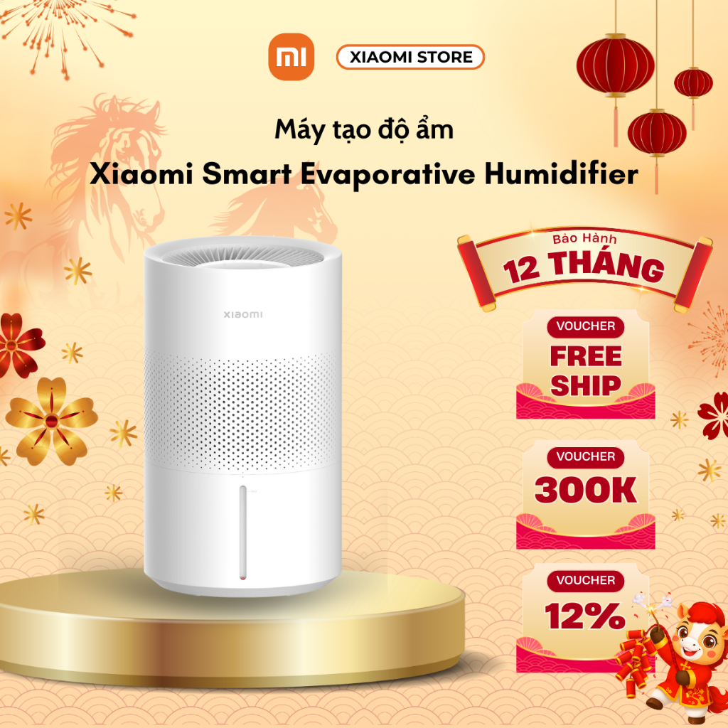 Máy tạo độ ẩm bay hơi thông minh Xiaomi Smart Evaporative Humidifier dung tích 4L - Hàng chính hãng
