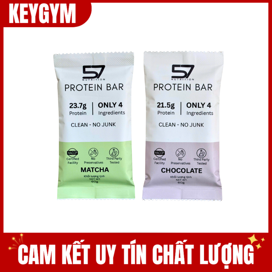 Bánh bổ sung năng lượng Protein Bar 57nutrition - Hộp 12 thanh - KEYGYM