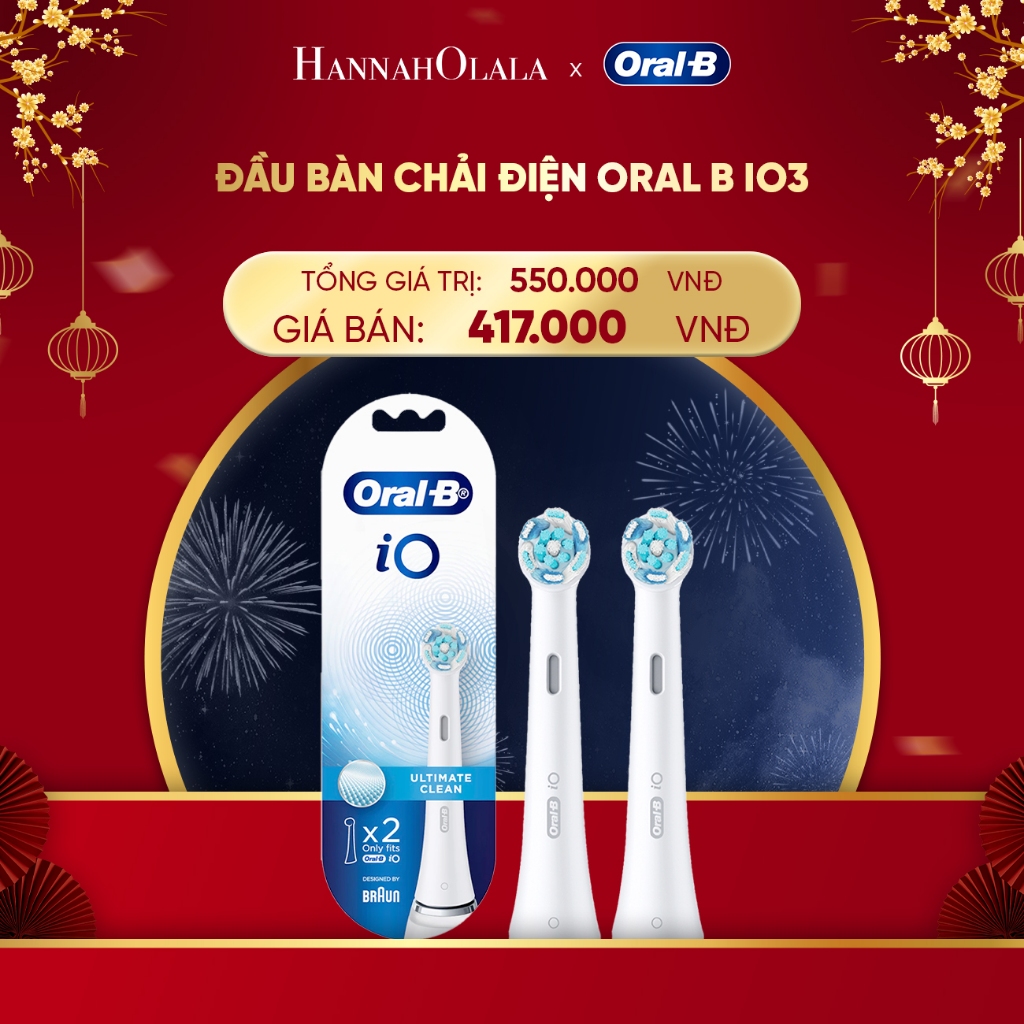 [HANNAH OLALA] Đầu Bàn Chải Điện ORAL B iO3 Blue