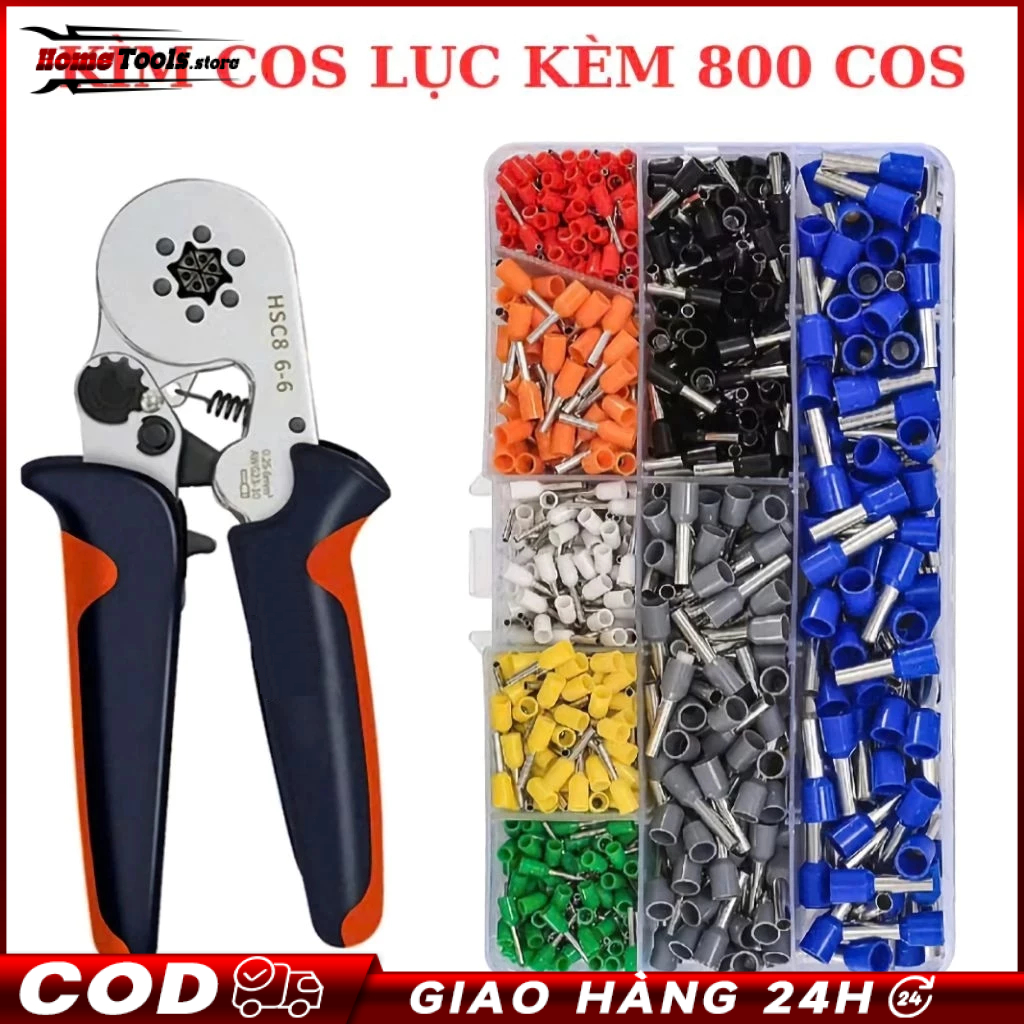 [ Tặng 800 cos ] Bộ Kìm Cos Lục Giác ( 6 cạnh ) - Kìm bấm cos 6 cạnh - Kìm bấm cos