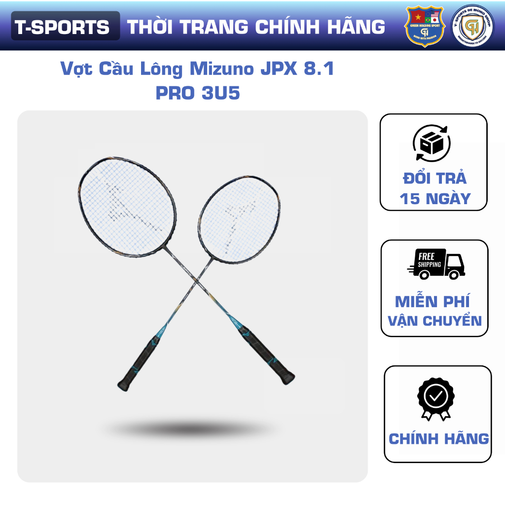 Vợt Cầu Lông Mizuno JPX 8.1 PRO 3U5 – Chính Hãng, Nặng Đầu, Thân Cứng, Tấn Công Mạnh