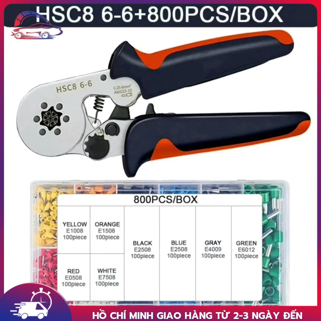 [ Tặng 800 cos ] Bộ Kìm Cos Lục Giác ( 6 cạnh ) - Kìm bấm cos 6 cạnh - Kìm bấm cos