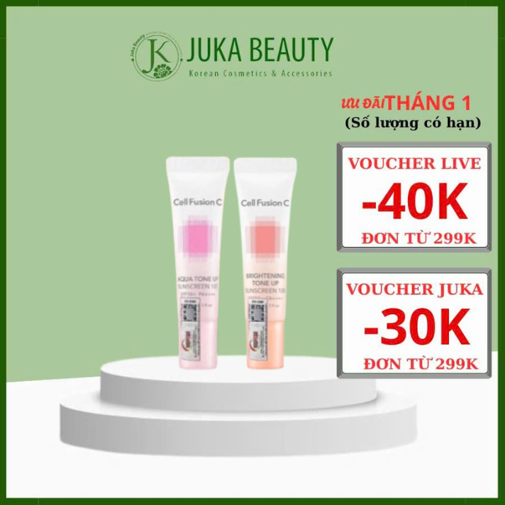 (MINI SIZE) Kem chống nắng Cell Fusion C Laser/ Clear/ C toning/ Derma/ Aqua Tone Up/ Aquatica/ Brig