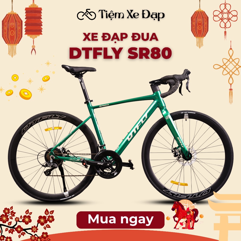 Xe Đạp Đua DTFLY SR80-S, SR80 GEN 2, Tay Đề Lắc SENSAH REFLEX, Cối Nổ ARC | Xe Đạp DTFLY Việt Nam