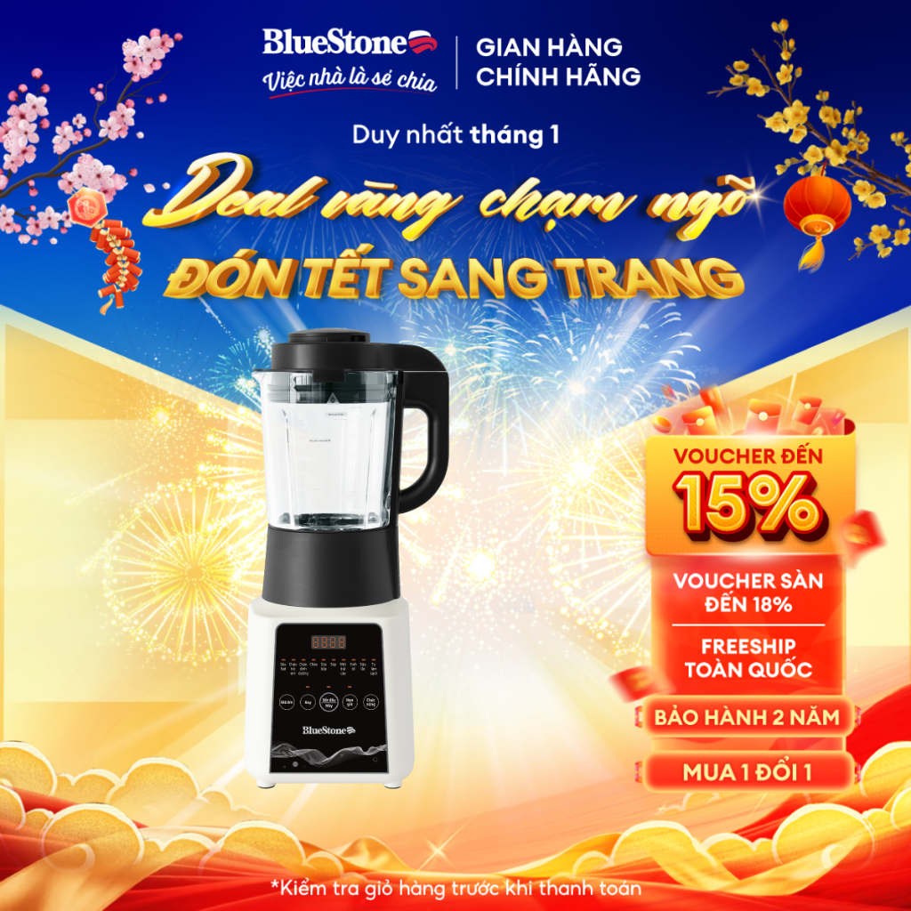 [LIVE] Máy Làm Sữa Hạt Đa Năng BlueStone BLB-6028 1,75 Lít