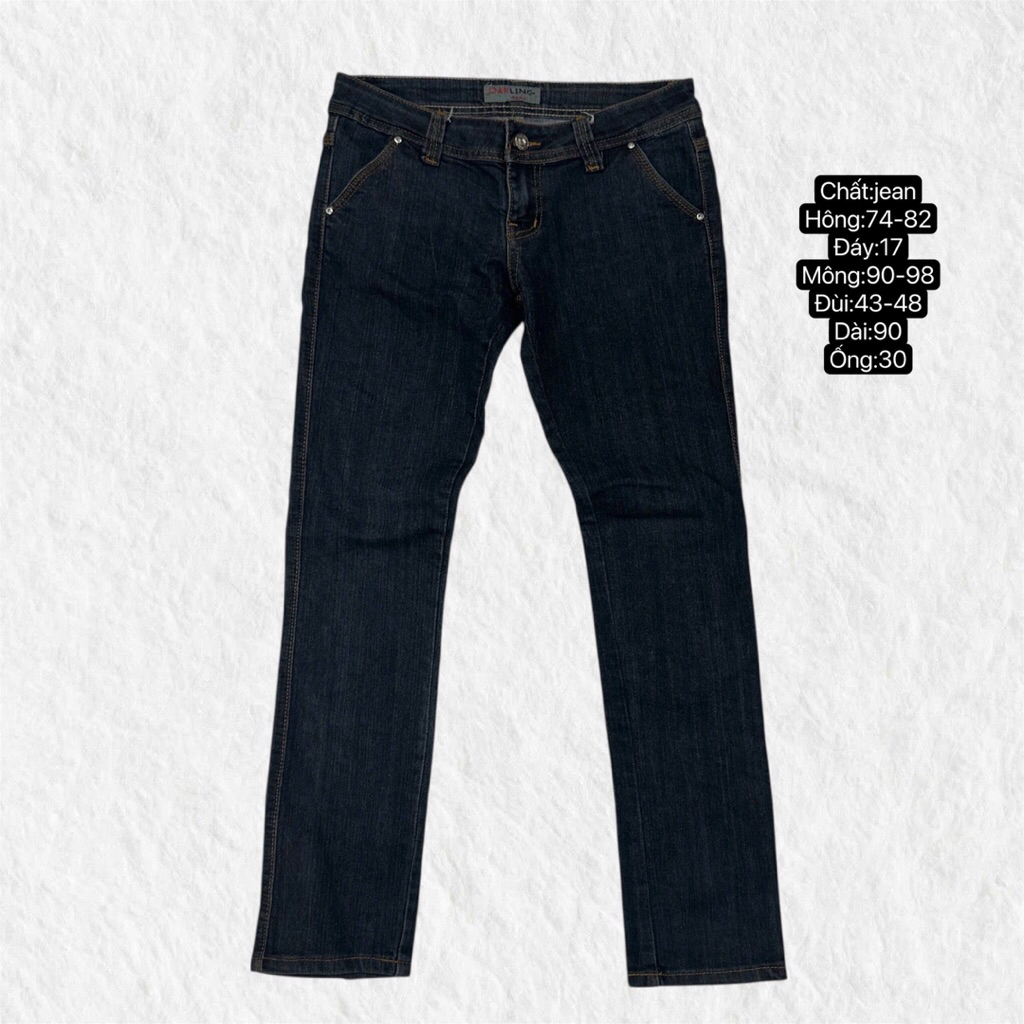 [2hand] Quần jean cạp trễ Y2k phong cách mori shoujo vintage cottage cami boho y2k fairy