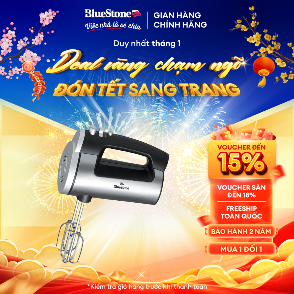 [LIVE] Máy Đánh Trứng BlueStone HMB-6333S - 300W