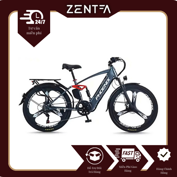 Xe Đạp Trợ Lực Điện Phoenix Q1 Vành Đúc - Pin Lithium Giấu Khung - Bộ Đề Shimano -Động Cơ 400W Mạnh 